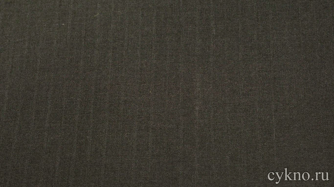 Шерсть Костюмная темно-серая в полоску